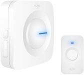 ELRO DB3000 Wireless Doorbell Set, Portable Receiver with Battery, Waterproof, 300 m Range, 64 Melodies White