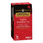 Twinings English Breakfast Tea,100 Teabags,Premium Black Tea,English Classic Range,Medium Strength,Rich Flavour,Pack of 1, 200 Grams