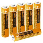 6 PCS HHR-55AAABU NI-MH AAA Rechargeable Cordless Phones Battery, 1.2V 550mah Replacement Batteries