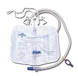 Medline DYND15205 Urinary Drain Bags with Anti Reflux Tower, Sterile, Slide Tap, Latex Free, 2000ml Capacity (Pack of 20)