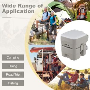 COSTWAY 20L Portable Camping Toilet – Outdoor Travel Commode