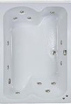 Watertech - 6043 White Drop-In Whirlpool Bathtub (60 in. x 43 in.)