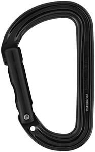 PETZL, Carabiner, Gate Opening 7/8",Aluminum, Black