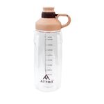 Attro Hydra Gym 2000ml Water Bottle with Easy to Carry Grip Handle & ML Mention for Daily Water Intake BPA Free Leak-Proof - Peach