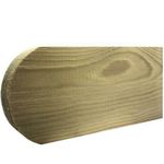 Premium Picket Garden Fencing Pales Timber Treated Wood Fencing Boards (3'' x 4ft) Rounded Top Planed and Smooth Round top Picket pales, Fencing pales UK (4 Foot Picket Round top Pack of 50)