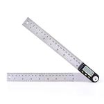 Delgada 200mm/8Inches Digital Angle Ruler - Stainless Steel Protractor for Woodworking and Construction - Battery Included