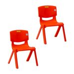 DECCAN PLAST Smilee Kids Chairs | RED | Set of 2 | Matt Finish | for Children Upto 12 Years