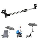 Universal Umbrella Clamp, Adjustable Thicken Holder Clip on Umbrella for Chair, Portable 360° Rotatable Sun Umbrella Mount Stand for Beach Golf Cart Stroller Lawn Patio Fishing Camping Indoor Outdoor