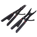Circlip Pliers Set 16" Universal Steel Circlip Snap Pliers Tool Set Retaining with Replacement Tips