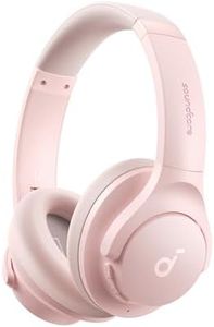 soundcore by Anker Q20i kabelloser Bluetooth Over-Ear-Kopfhörer mit Hybrid Active Noise Cancelling, 40h Spielzeit im ANC-Modus, Hi-Res Audio, tiefer Bass, Personalisierung per App(Rosa)