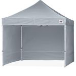 ABCCANOPY 3x3M Pop Up Gazebo Canopy Commercial Tents Market stall with 4 Removable Sidewalls and Roller Bag Bonus 4 Weight Bags (Grey)