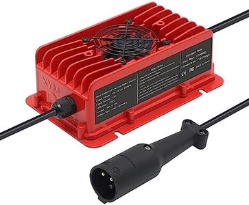 Eseegoo 10 AMP 48 Volts Replacement Golf Cart Battery Charger for 48 Volt Club Car Golf Cart with Round 3 Pin Plug Waterproof IP65