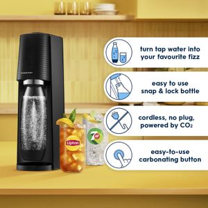 SodaStream Terra Sparkling Water Maker – Quick Connect, 60L CO2, Black