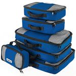 Savisto Packing Cubes 6 Piece Set, Durable & Lightweight Travel Essentials For Suitcases - Includes 1 XL, 2 L, 2 M, 1 S - Available in 8 Stylish Colours - Midnight Blue