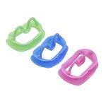 Angzhili 3Pcs Silicone Mouth Opener,Reusable Dental Orthodontic Cheek Retractor for Oral Inspection,Intraoral Lip Cheek Expand Oral Care(Multi-colored)