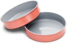 Caraway Non-Stick Ceramic 9” Circle Pans - Naturally Slick Ceramic Coating - Non-Toxic, PTFE & PFOA Free - Perfect for Birthday Cakes, Tartes, & More - Perracotta