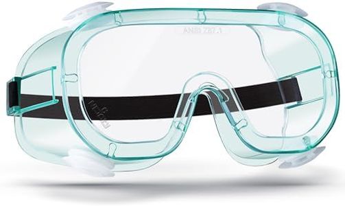 NoCry Protective Safety Lab Goggles Over Glasses with Anti-Fog Coating, Clear Scratch-Resistant Lenses, 100% UV Protection, Universal Fit, Vented, ANSI Z87.1 Rated Safety Goggles for Men and Women