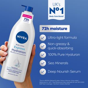 NIVEA Body Lotion, Express Hydration, 400ml