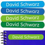 50 Personalized Adhesive Labels to Mark Objects 2.3 x 0.4 in. Waterproof Stickers to Mark School Supplies, Books, kindergartens Goods, Summer Camps, Children's Toys, etc. (Palette 5)