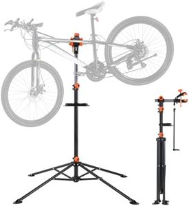 VEVOR Bike Repair Stand, 4-Leg Steel Bicycle Repair Stand, 42.5"-74.8" Adjustable Height Bike Maintenance Work Stand with Magnetic Tool Tray, Foldable Bike Service Stand for Home, Shop (Max 80 Pounds)