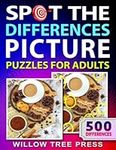 Spot The Difference Picture Puzzles Book For Adults: 50 Premium Picture Puzzles - 10 Differences Each - 8.5 x 11 Inches Large Size