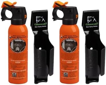 Pepper Power Spray Self Defense Deterrent with Griz Guard Holster for Camping, Hiking, Fishing, Powerful Blast Pattern, 30 ft Fog Barrier, Safety Orange, SOG2, 7.9 oz, 2 Pack
