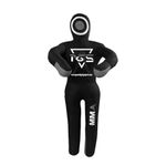 MMA Grappling Dummy Brazilian JIU Jitsu BJJ Punching Bag for Self Defense Wrestling Judo Karate Boxing Throwing Submission Standing Position - UNFILLED (Black Grey, 6FT / 70")