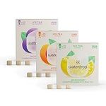 waterdrop® Microdrink ICE TEA Set - Water Flavouring - Hydration Tablet - Natural Fruit Mix - Vitamin C - Sugar Free - Lemon - Peach - Blueberry - 36 Drinks