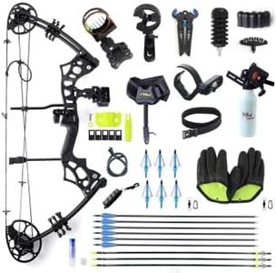 30-65LBS Compound Bow、Bow Fishing Combo Kit、Fishing Bow and Arrow with Reel
