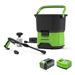 Greenworks Cordless High-Pressure Cleaner GDC40 + 40V Battery G40B4 + Tools Battery Fast Charger G40UC4