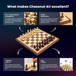 Chessnut Air Electronic Chess Board – Portable Digital Game Set