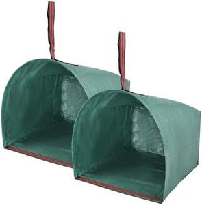 Reusable Garden Waste Bags, 2 Pack Dustpan-Type Yard leaves collector, 53 Gallon Collapsible Lawn Leaf Bag with Reinforced Carry Handles, Heavy Duty Container for Leaves, Lawn Debris & Grass Clippings