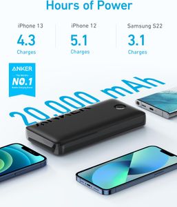 Anker Power Bank 20000mAh – 20W USB-C Fast Charger for iPhone, Samsung