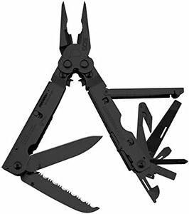 SOG PowerAssist Multi-Tool B66N-CP - 16 Tools, Black Oxide, Nylon Sheath, Assisted 2.75" Blade, Compound Leverage