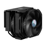 Cooler Master MasterAir MA624 Stealth CPU Air Cooler, Dual Tower Heatsink, Push-Pull SickleFlow 140 V2 Fans, 6 Heat Pipe Array, Easy Installation, Matte Black Finish - Universal Socket Compatibility