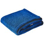 amazon basics Ultra Soft Microfiber Cleaning Cloth | 1100 GSM | Pack of 1 | 80x50cm| Super-Absorbent, Scratch-Free, Streak-Free, All-Surface Cleaning | Bike, Car, Home & Kitchen Use | Grey & Blue
