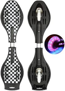 RipStik Caster Board, 2 Wheel Pivoting Skateboard with 360-degree Casters, Lightweight Durable Twistboard for Kids, Teenagers and Adults (2)