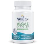 Nordic Naturals, Algae Omega, 715mg Vegan Omega-3 from Algae Oil, with EPA and DHA, 60 Vegan Softgels, Vegetarian, Soy-Free, Gluten-Free, Non-GMO