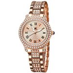 OLEVS Ladies Watches Rose Gold Diamond Japanese Quartz Female Watches for Women Waterproof Stainless Steel Casual Dress Lady Wrist Watches