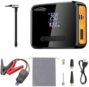 YOURKARTS.COM 2-in-1 Car Jump Starter & Tyre Inflator – 8000mAh Emergency Power Bank, 12V 1000A Peak Output, Dual USB Charging, LED Flashlight, 60W Air Compressor (CX-319)