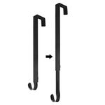 Adjustable Wreath Hanger for Front Door Christmas Wreath Hooks for Hanging Coats Hats Robes Towels Bathroom