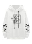 SOLY HUX Men's Floral Print Casual Graphic Hoodies Drawstring Long Sleeve Pullover Sweatshirt, White Floral Print, Large