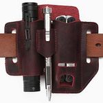 KEVANCHO Multitool Sheath for Belt, Leather Tool Pouch Belt Holster Bag, EDC Pouch Pocket Organizer Case for Knife, Flashlight, Tactical Pen, Camping and Outdoor, Gift for Men, Him, Dad