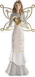 Pavilion Gift Company Best Friends Come into Our Lives and Leave Paw Prints on Our Hearts White Memory of Pet Angel Figurine Holding, 7.5" Tall, Gold