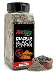 PureSpice Cracked Black Pepper Spice 400 Grams | Restaurant Grade, Vegan, Kosher Powder Seasoning | Premium Flavor for Cooking, Meat, Steak Rub and Sauce