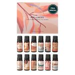 Folkulture Essential Oils for Diffusers for Home, Set of 12 Pure Essential Oils Set for Diffuser, Aromatherapy Diffuser Oil Scents - Sandalwood, Peppermint, Lavender, Eucalyptus, Vanilla etc -Wellness