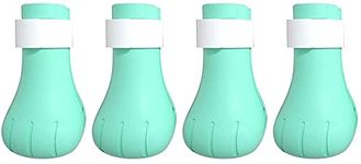 Royale Cat 4PCS Cat Bath Shoes, Silicone Cat Boots Shoes Adjustable Soft Cat Paw Protector for Cat Shower Cat Grooming Supplies (Green)