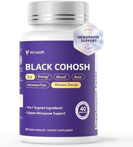 VIVI Youth Menopause Supplements for Women with Black Cohosh 5:1 Extract - Hormone Harmony for Hot Flashes, Night Sweats, Mood Swings & Bloating - 30 Servings