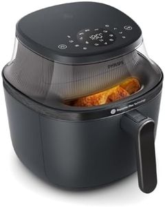 Philips Airfryer 3000 Series 6.5qt, Cooking Window, 16-in-1 Airfryer, RapidAir Plus Technology, Fat Removal, HomeID Recipe App, Easy to Clean (NA330/00)