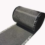 4 in x 5 FT - Carbon Fiber FABRIC-2x2 Twill WEAVE-3K - 220g-Black